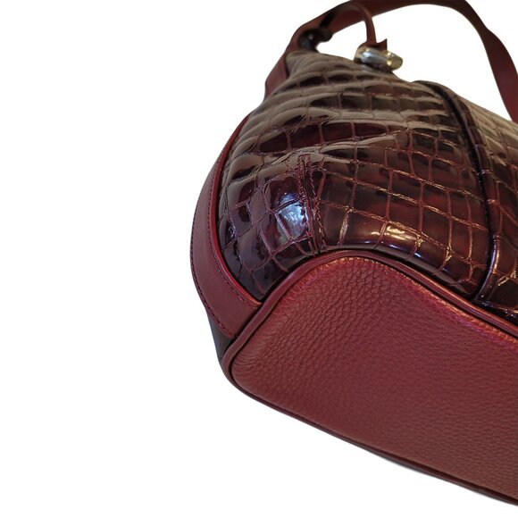 Brighton Croc Embossed Patent Leather Zip Tote - Picture 7 of 14